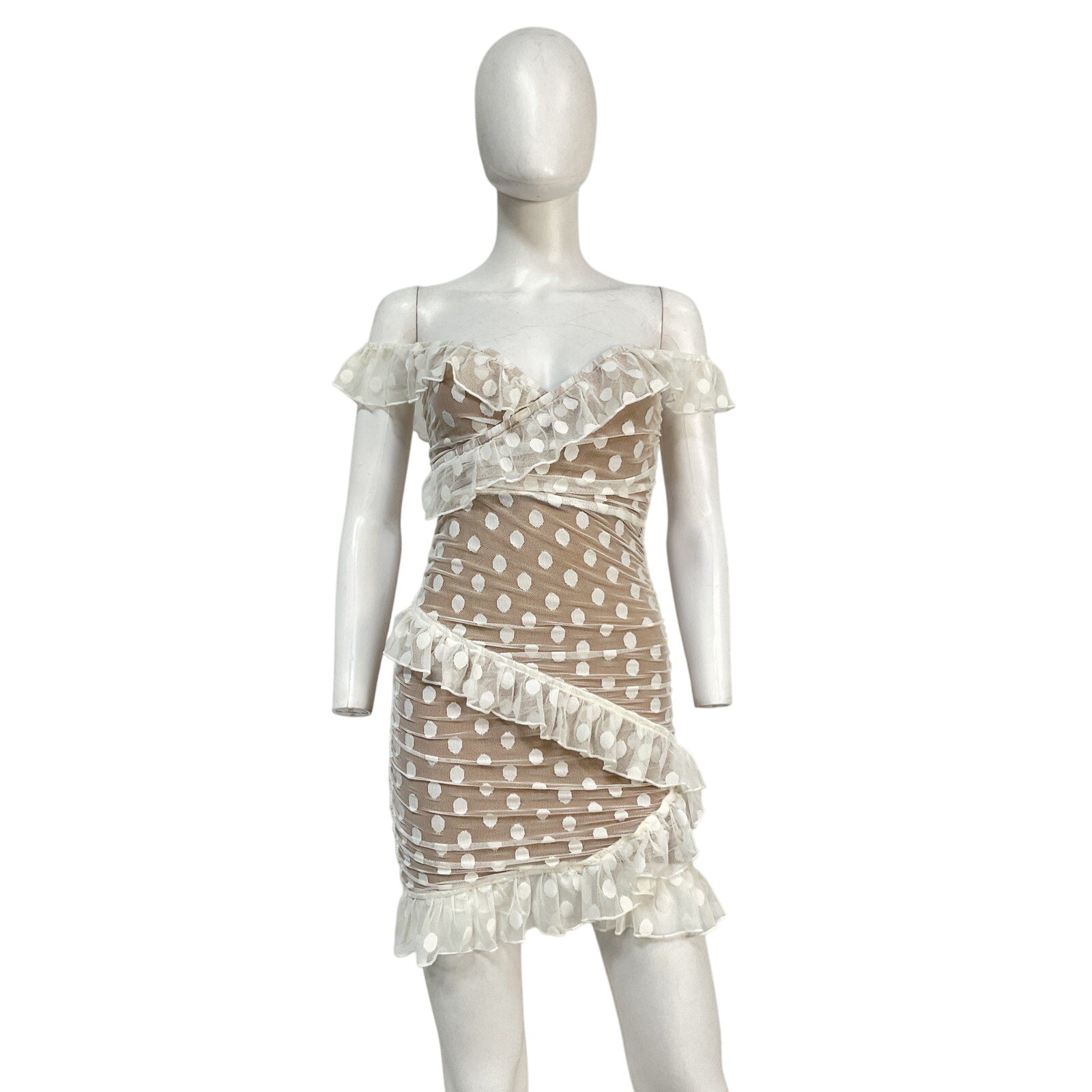 Majorelle 'Bandit' White Nylon Dress Size XS