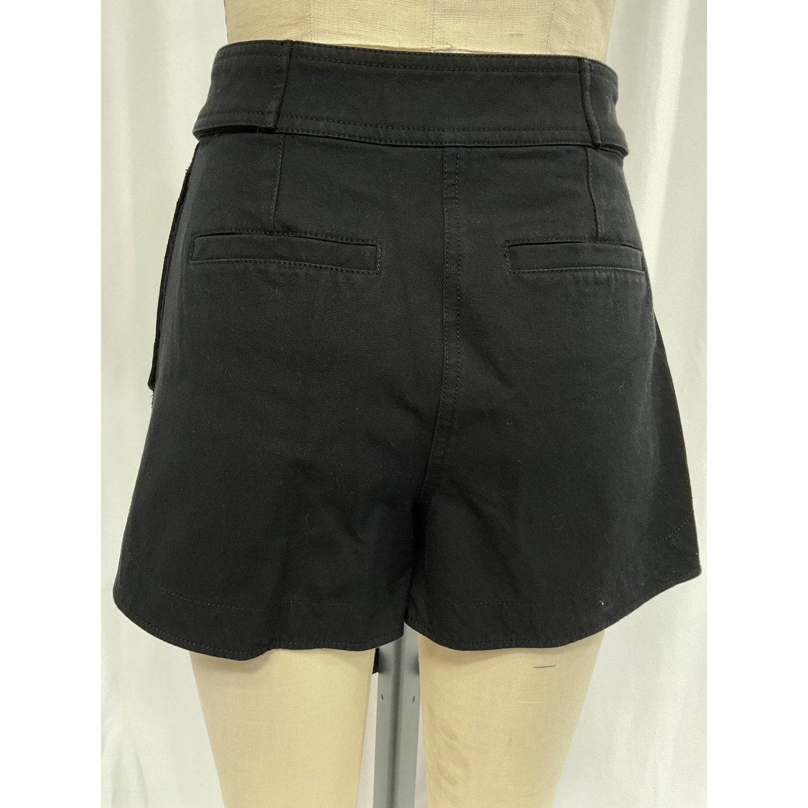 Derek Lam 'Mika' Black Snap Shorts Size 2