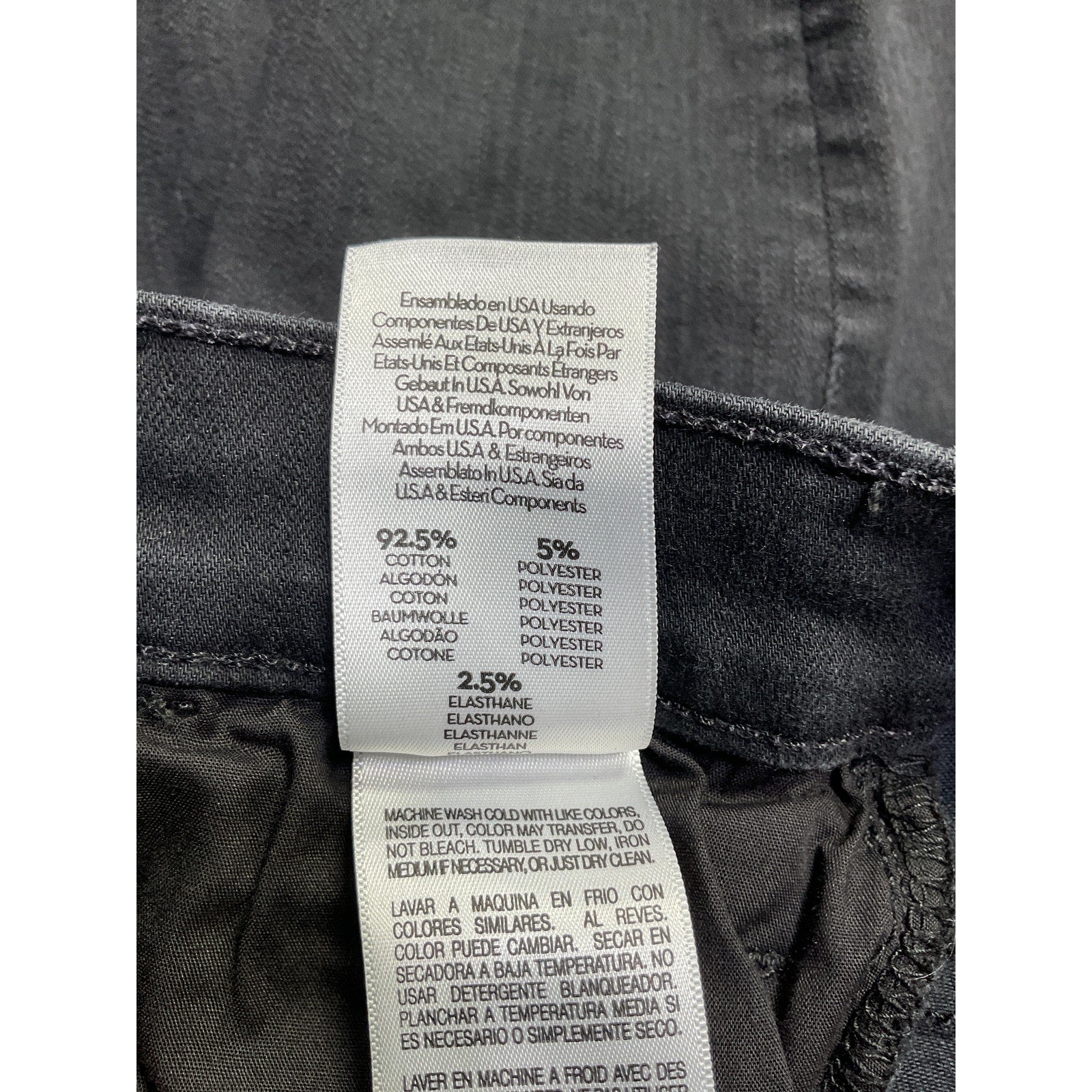 Mother The 'Lil' Black Cotton Hustler Ankle Fray Denim Jean Size 26