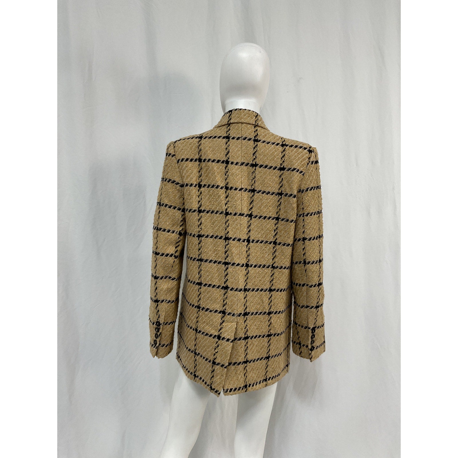Anine Bing 'Kaia' Tan Acrylic Blazer Size S