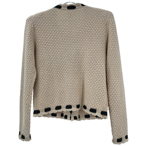L'agence Textured Beige Astor Cardigan Size S
