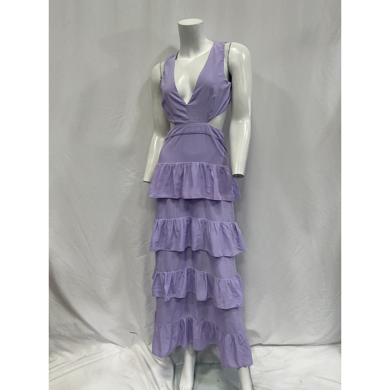 Line & Dot 'Christy' Purple Cut Out Maxi Dress Size XS