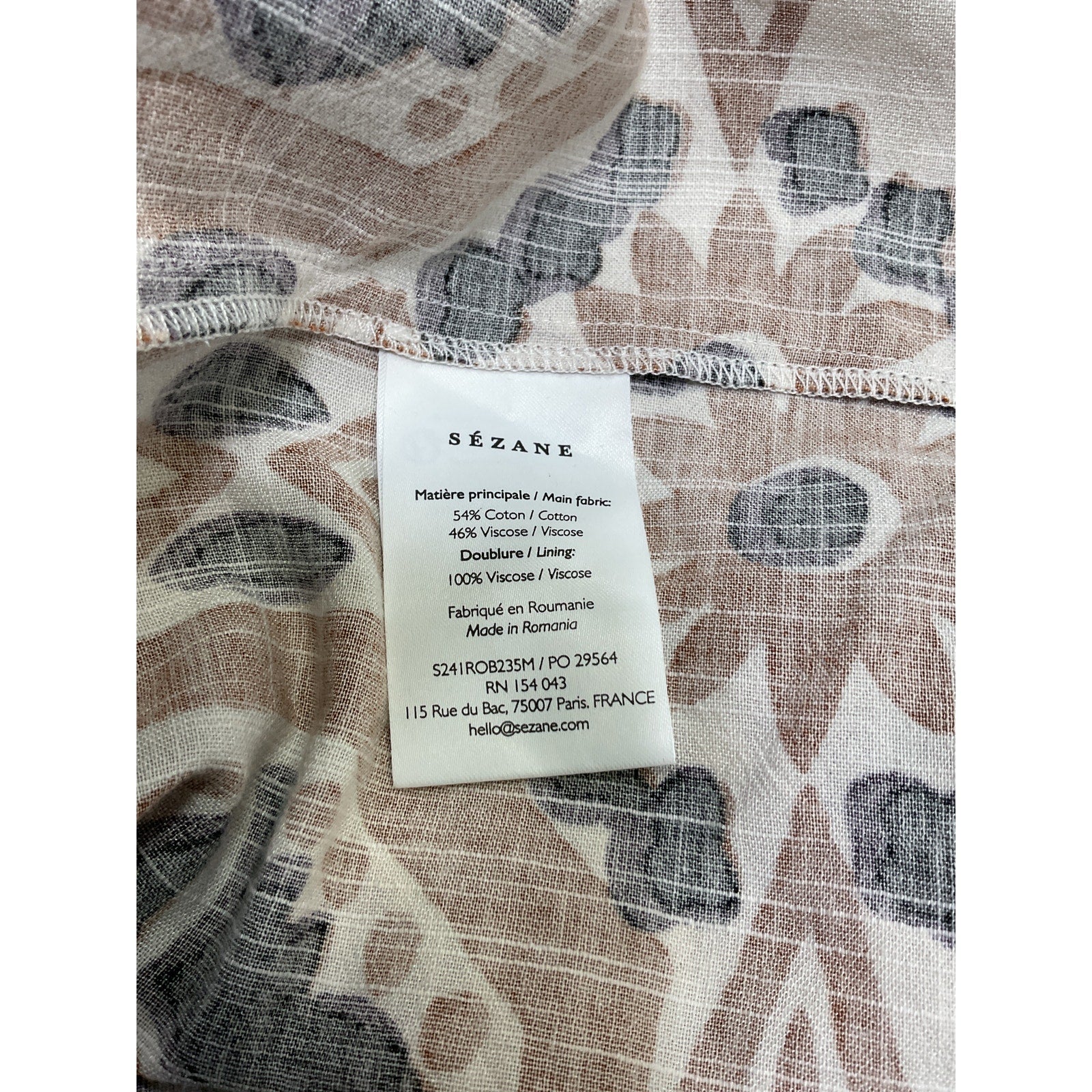 S�zane 'Jarred' Brown Cotton Dress Size 36