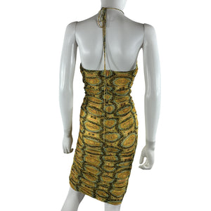 Alexis Ruched Yellow Ziano Dress Size M