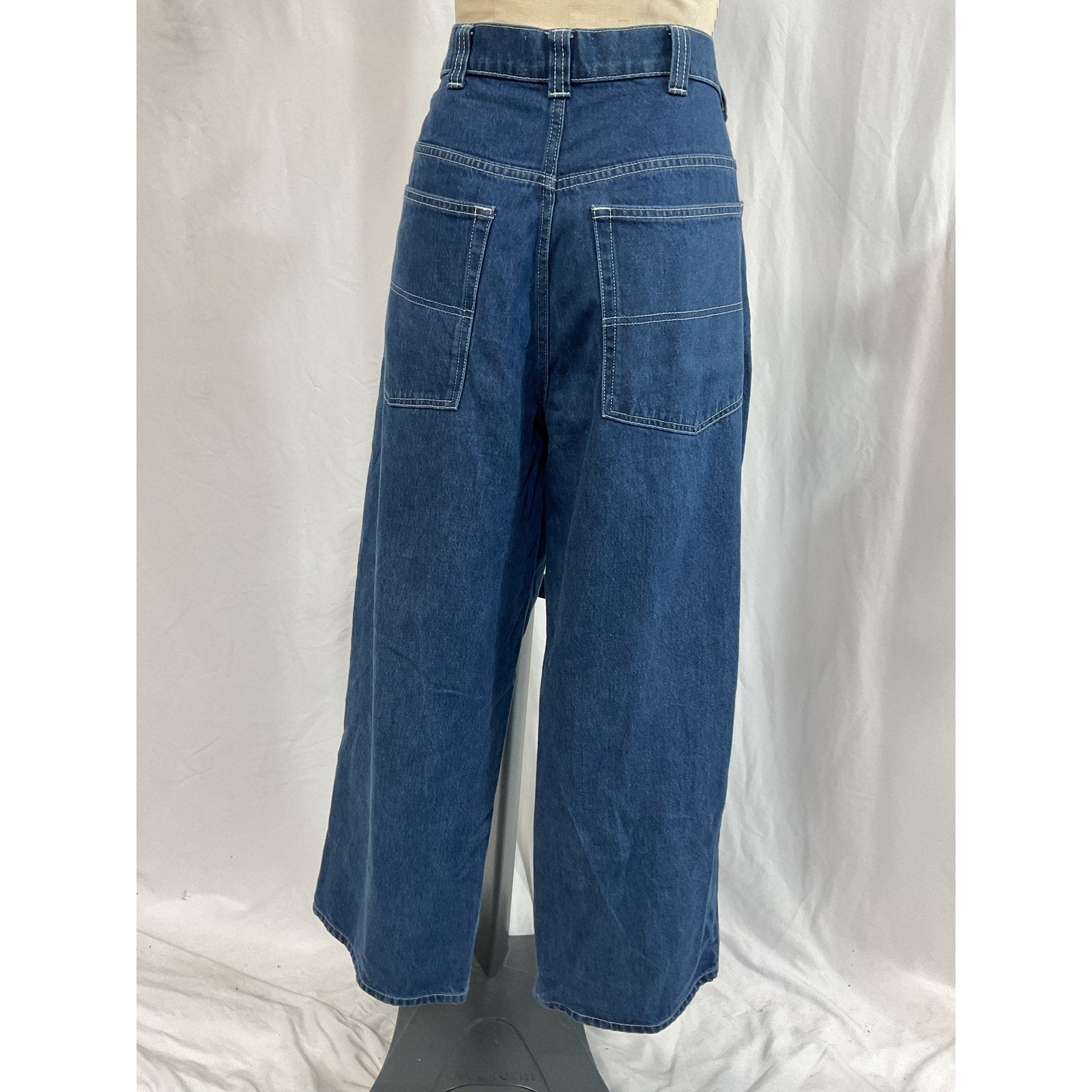 Reformation High-Rise Blue Wide-Leg Organic Denim Jeans Size 30