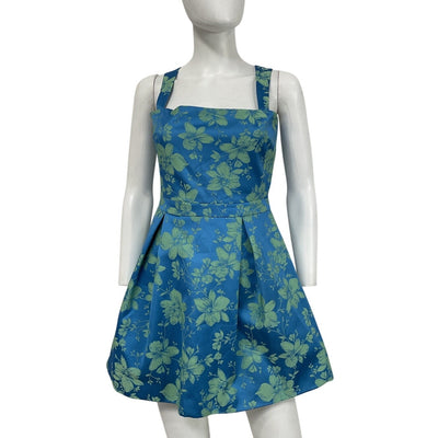 Alexis Floral Blue Max Dress Size M