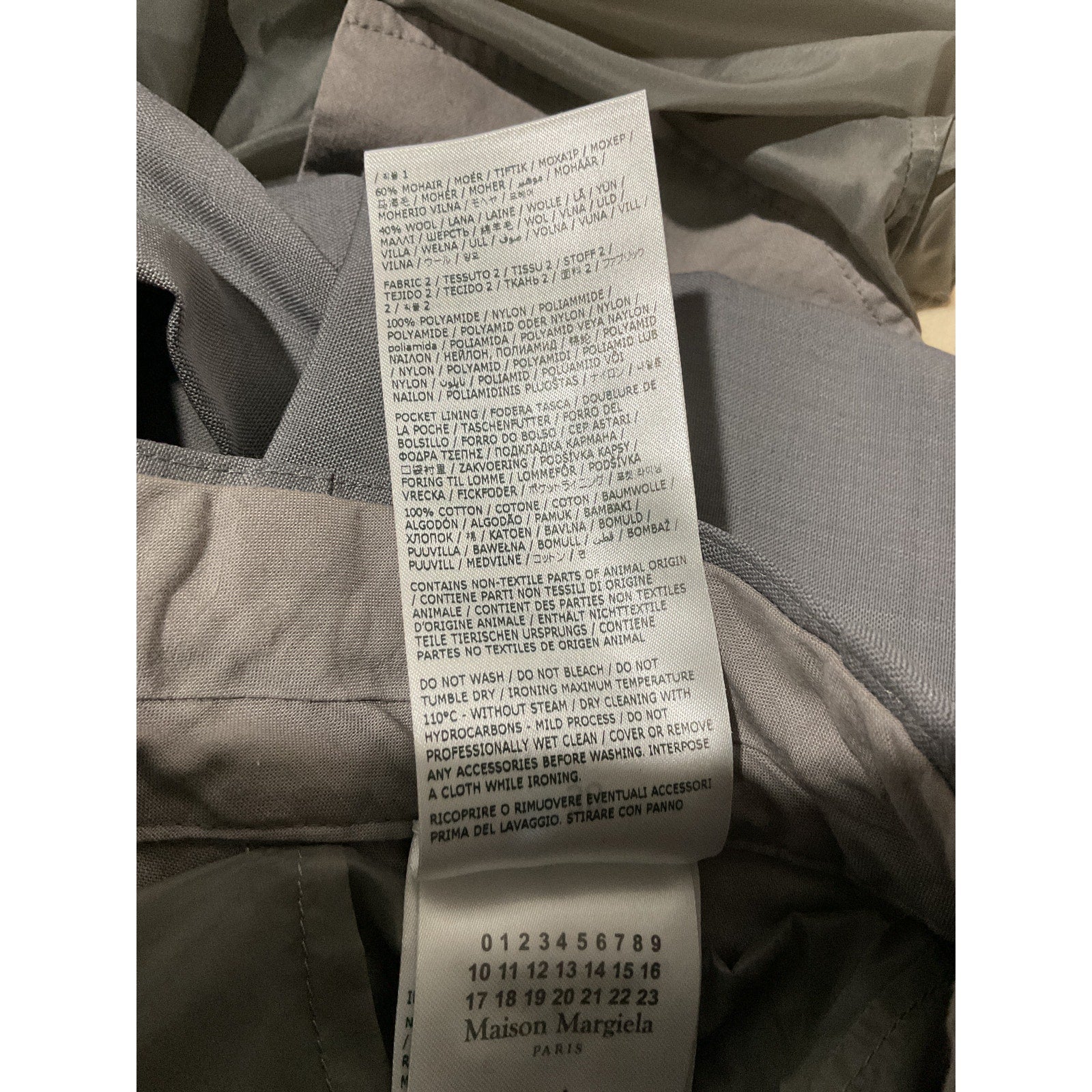 Maison Margiela Grey Mohair Layered Skirt Size 38