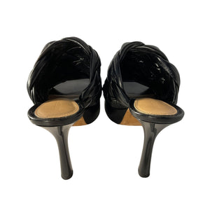 Bottega Veneta Braided Black Board Platform Mules Size 38.5 EU / 8.5 US