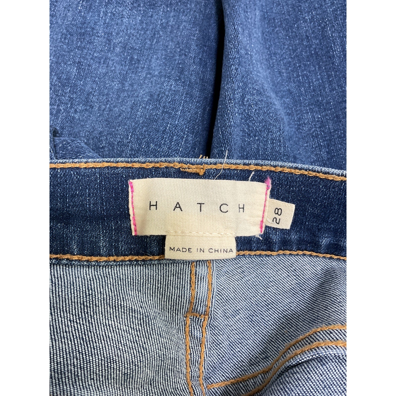 Hatch The Slim 'Maternity' Blue Cotton Jean Size 28