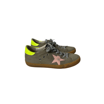Golden Goose 'Star-Patch' Green Lace-Up Sneakers Size 7