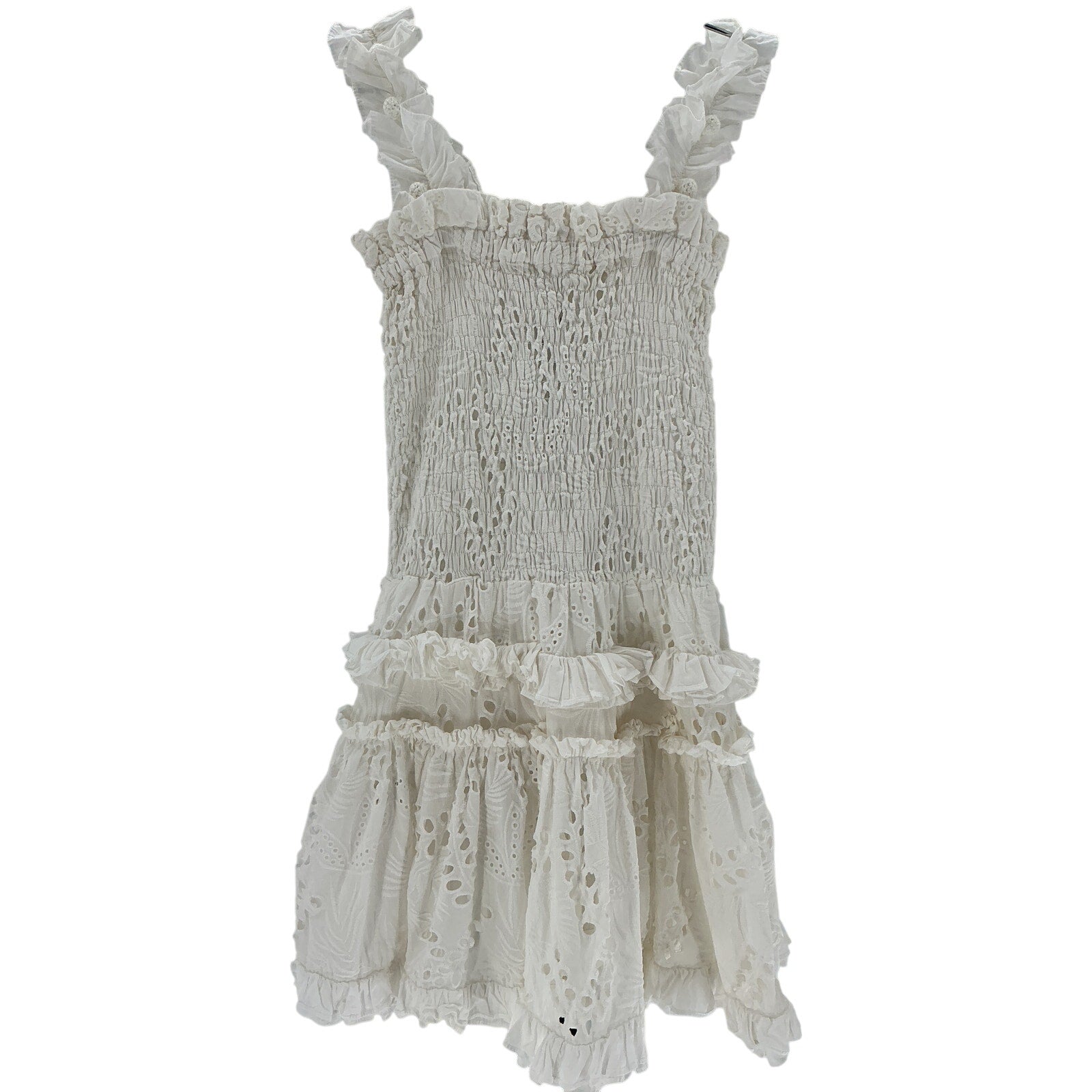 Waimari 'Alfresco' White Cotton Mini Dress Size XS