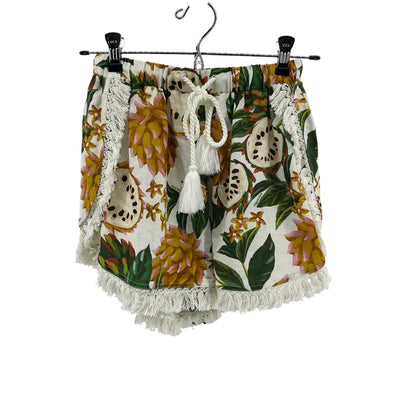 Farm Rio Linen Blend Off White Biriba Size XS Shorts NWT