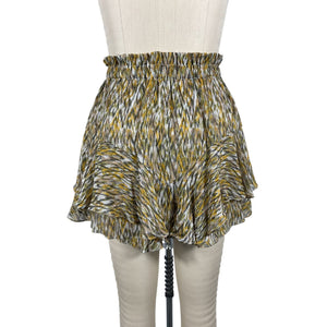 Isabel Marant Ruffled Khaki Sornel Shorts Size FR 34 / US 2