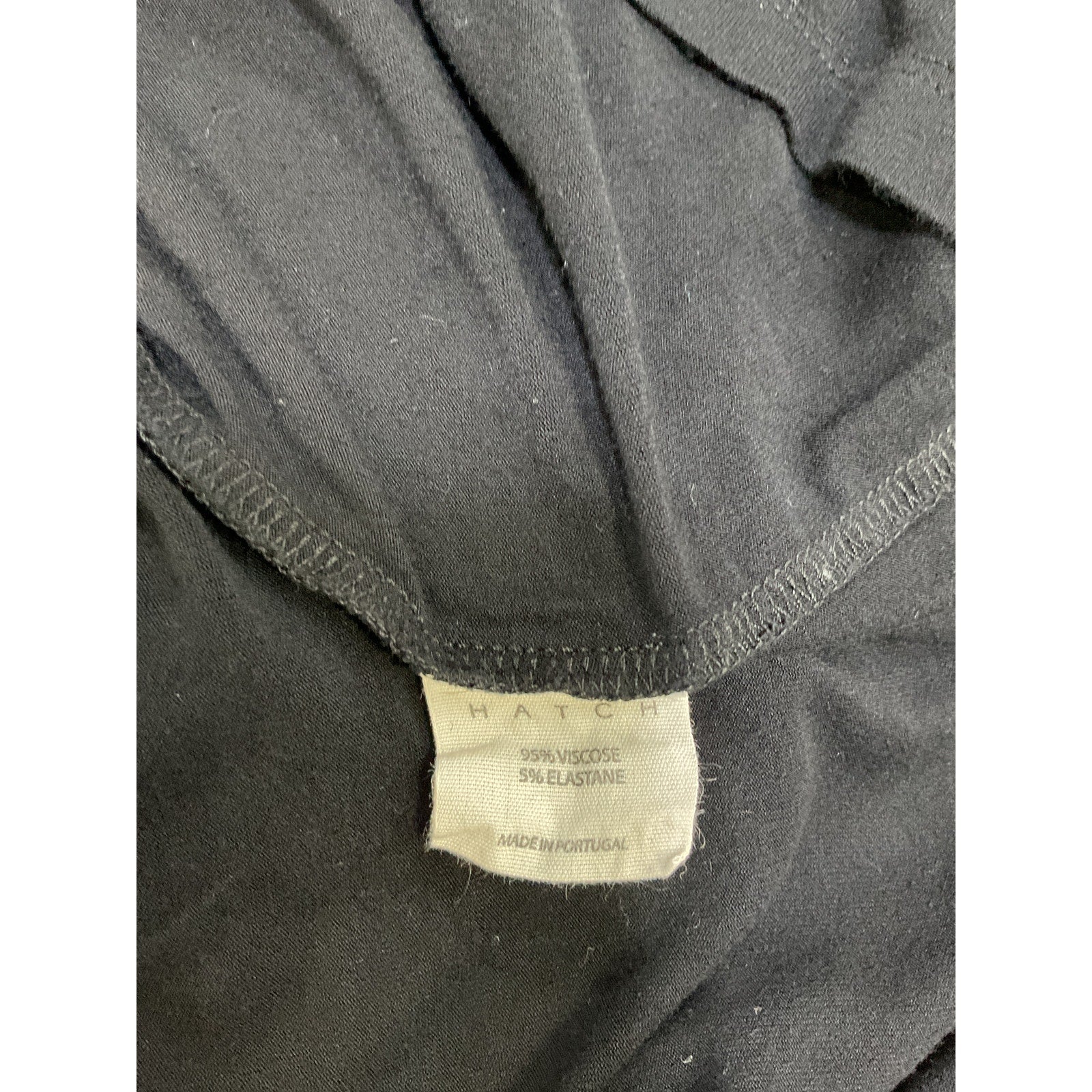 Hatch The Perfect Maternity Black Viscose V-Neck T-Shirt Size 3