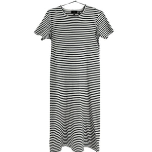Theory Striped Multicolor Easy Tee Dress Size P