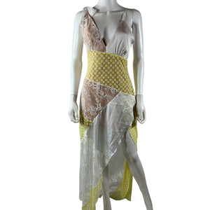 Majorelle Patchwork White Janis Maxi Dress Size S