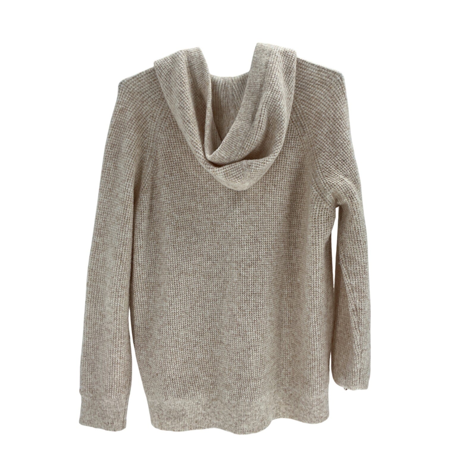 Hatch 'The Cozy' Beige Acrylic Waffle Hoodie Size 2