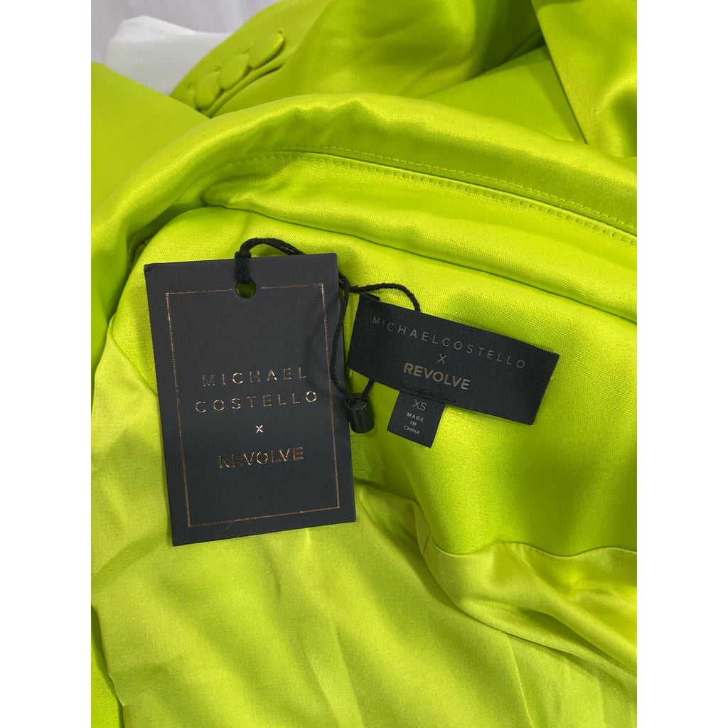 Michael Costello x Revolve 'Marissa' Green Satin Blazer Size XS - NWT