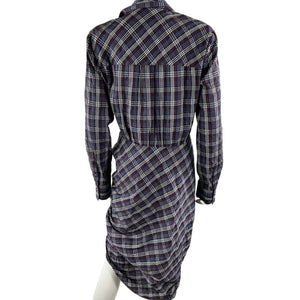 Veronica Beard Plaid Wine Multi Calvert Dress Size 10