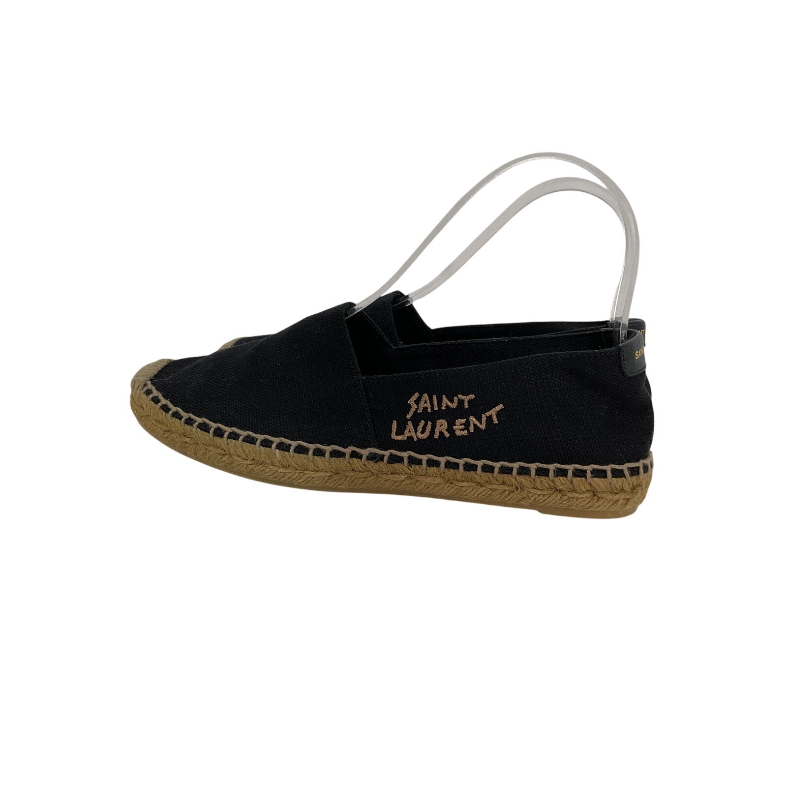 Saint Laurent 'Signature' Black Canvas Espadrille Size 7