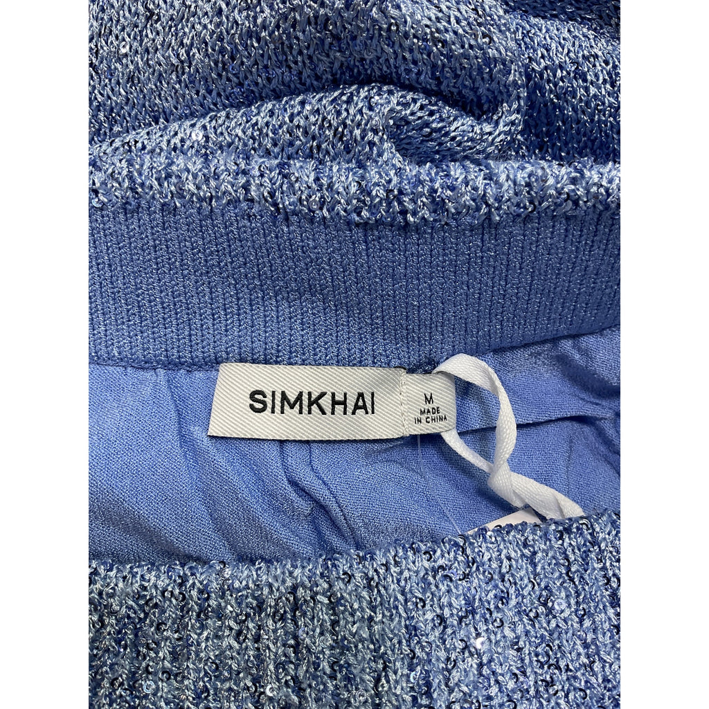 Simkhai 'Orissa' Blue Polyester Straight Leg Pant Size M