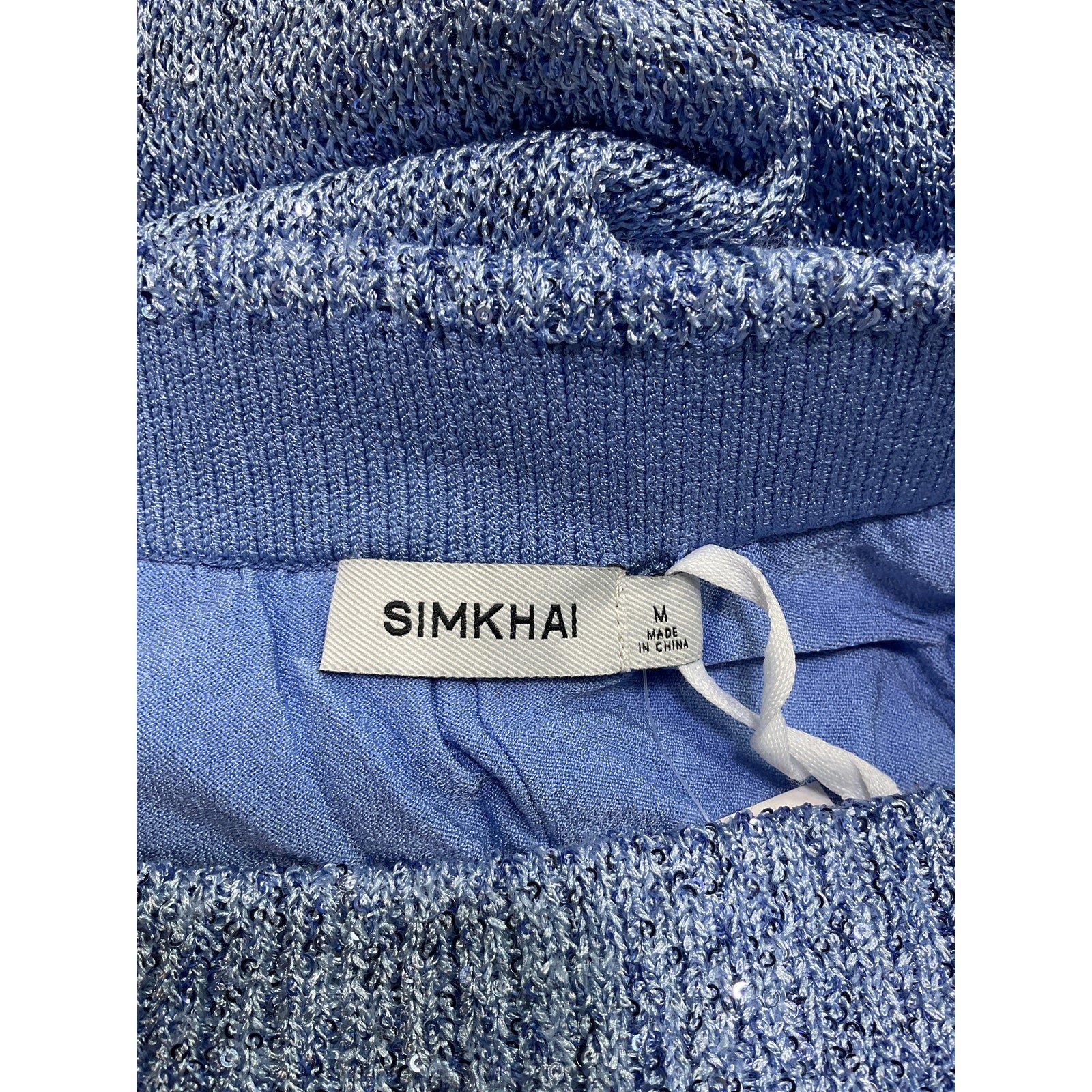 Simkhai 'Orissa' Blue Polyester Straight Leg Pant Size M