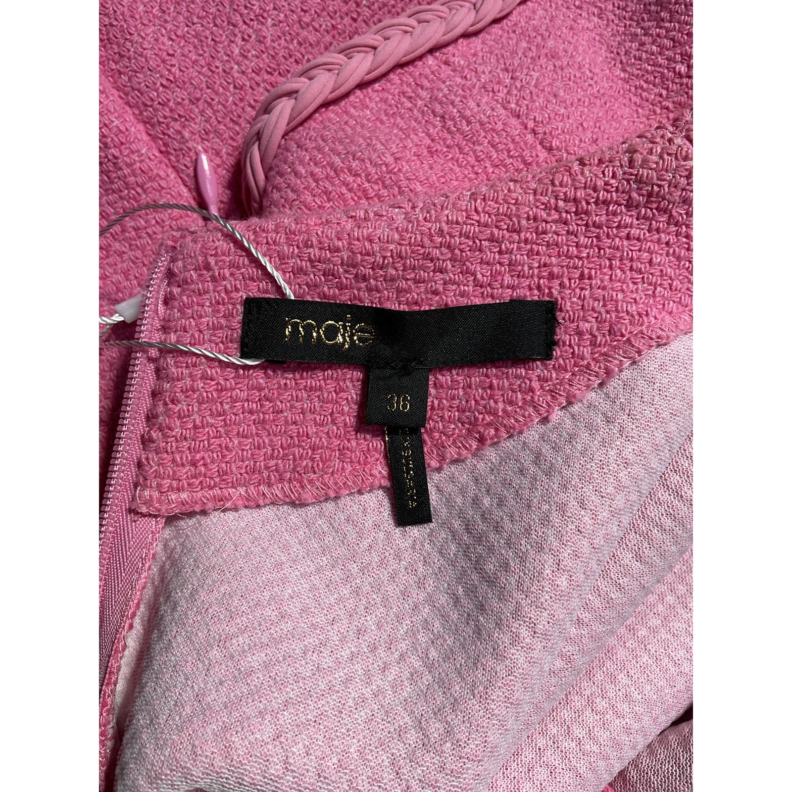 Maje 'Rapela' Pink Polyester Mini Dress Size 36
