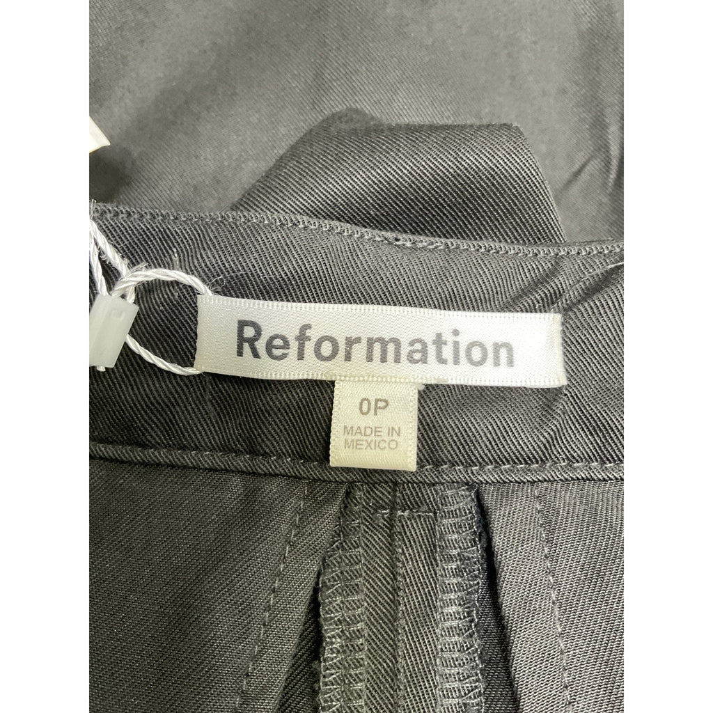 Reformation 'Petites' Black Tencel Lyocell Mason Pant Size 0 / P