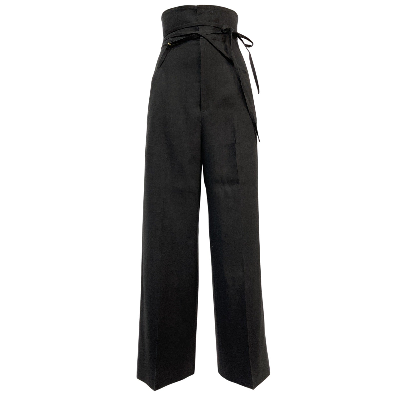 Jacquemus 'Le Pantalon' Black Hemp Novio Pant Size 34