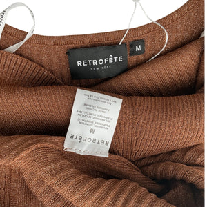Retrofête Ribbed Brown Matson Knit Dress Size M