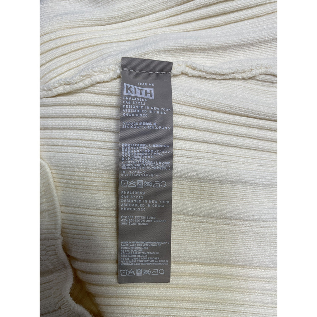 Kith 'Lyra' Cream Cotton Knit Sweater Tank Size S