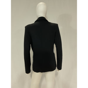 Majestic Filatures 'French' Black Terry Single-Button Blazer Size 3
