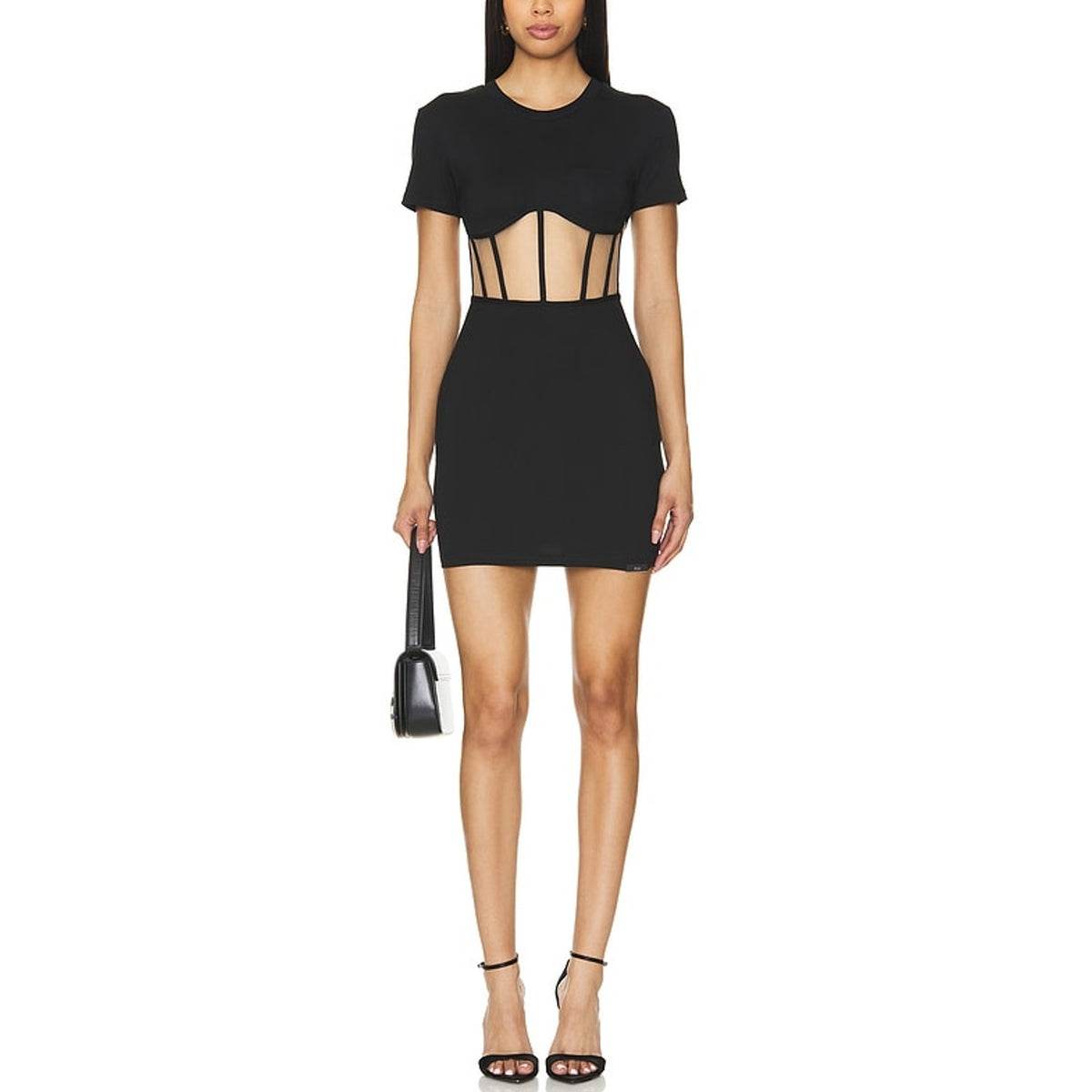 Rta Cutout Black Angela Mini Dress Size S