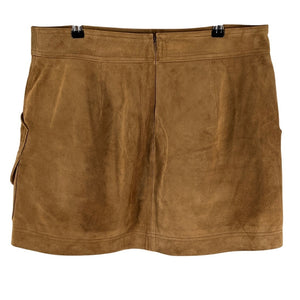 Veronica Beard Suede Brown Norwood Mini Skirt Size 12