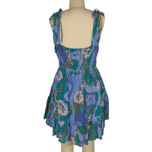 Free People Boho Blue Vernon Mini Dress Size S NWT