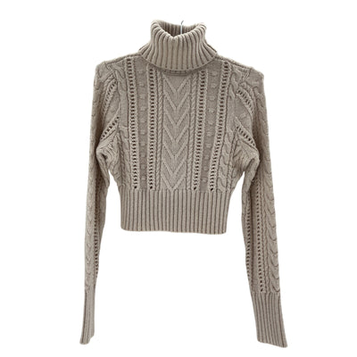 Rag And Bone Cable Knit Beige Elizabeth Turtleneck Sweater Size S
