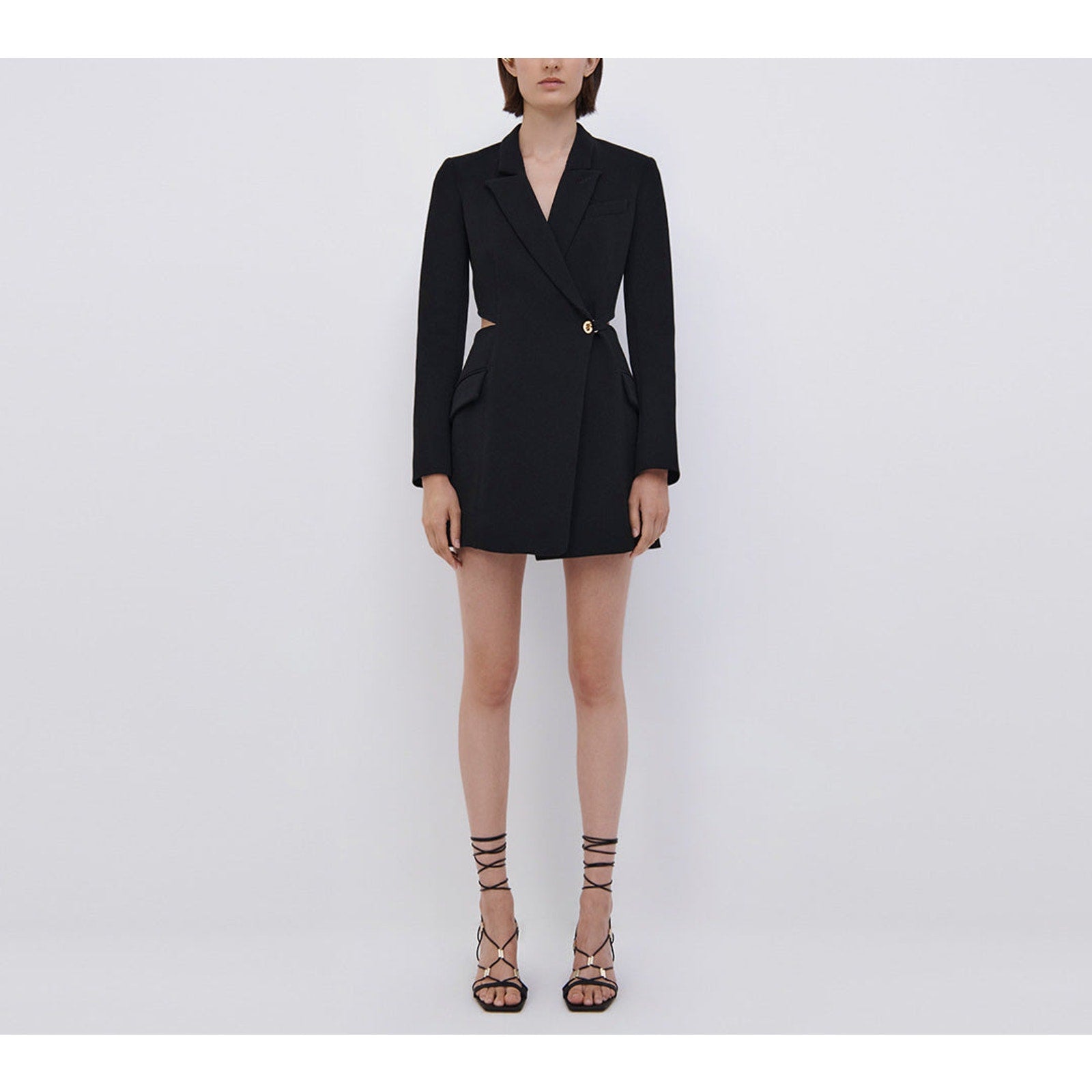 Simkhai 'Jayda' Black Structured Blazer Dress Size 2