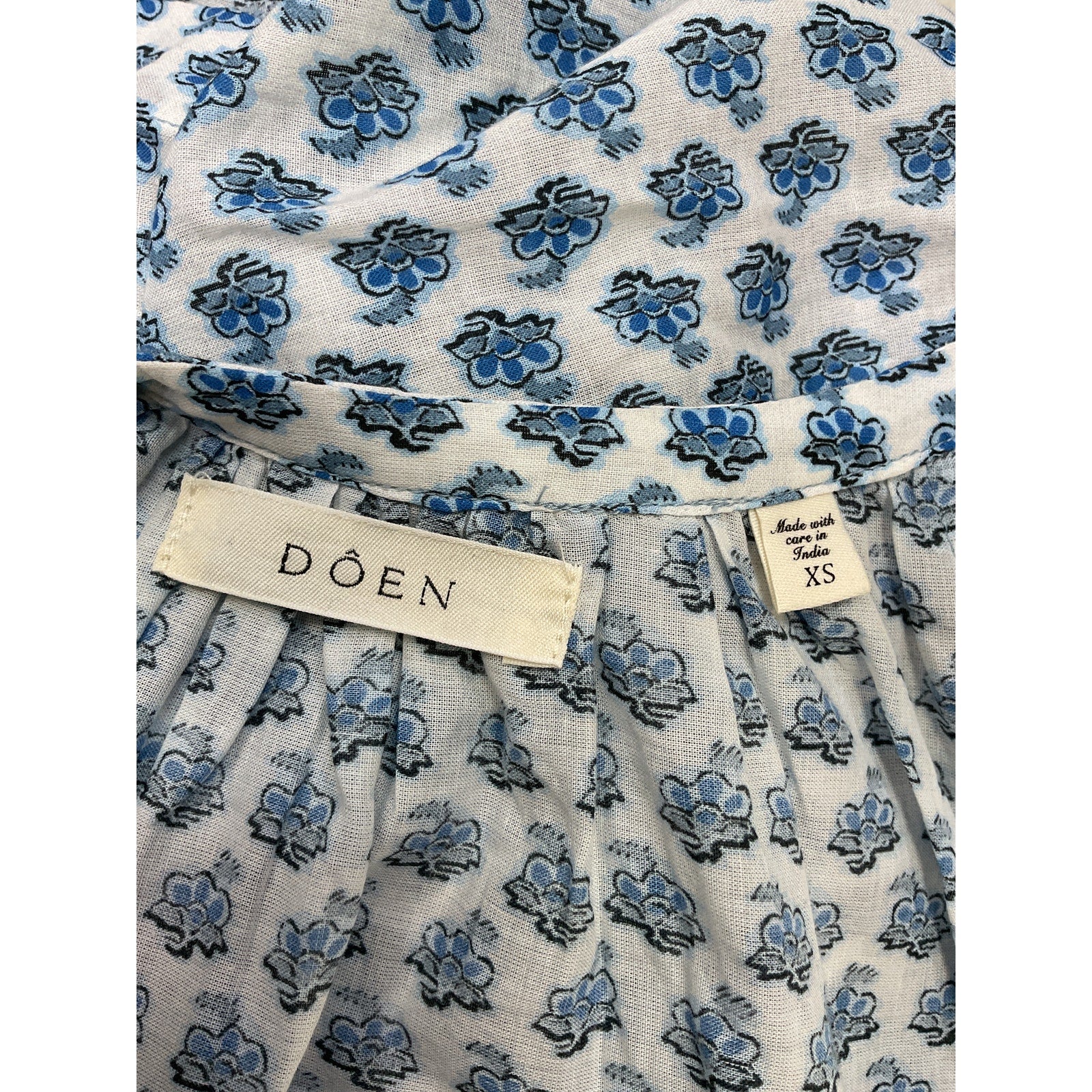 D�en 'June' Blue Top Size XS