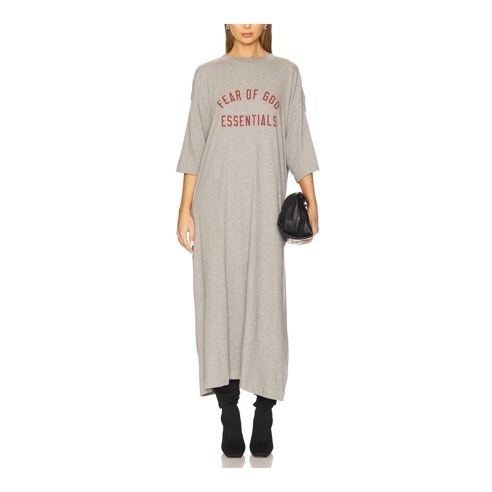 Fear Of God 'Essentials' Grey Cotton T-Shirt Dress Size S