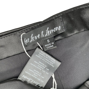 For Love & Lemons Sleek Black Drew Shorts Size S