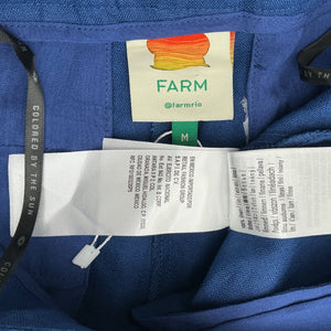 Farm Rio Scalloped Blue Richelieu Shorts Size M
