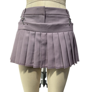 Tibi Tailored Purple Grain De Poudre Convertible Shorts Size 0 NWT
