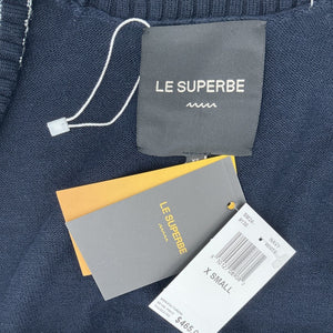 Neiman Marcus Striped Blue White Cap Bf Cardigan Size XS