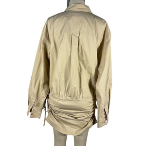 L'Academie Ruched Tan Keem Mini Dress Size M