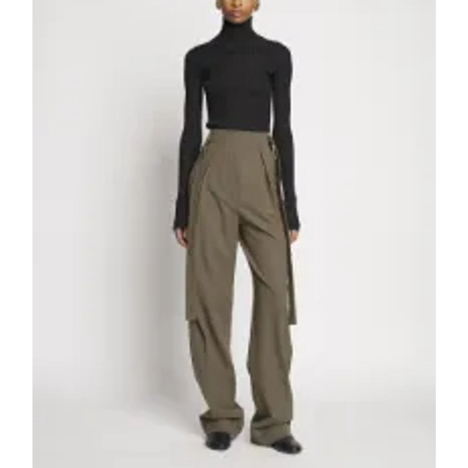 Proenza Schouler Green Wool Lightweight Pants Size 6
