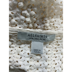 Allsaints Crochet Chalk White Karma Dress Size 4