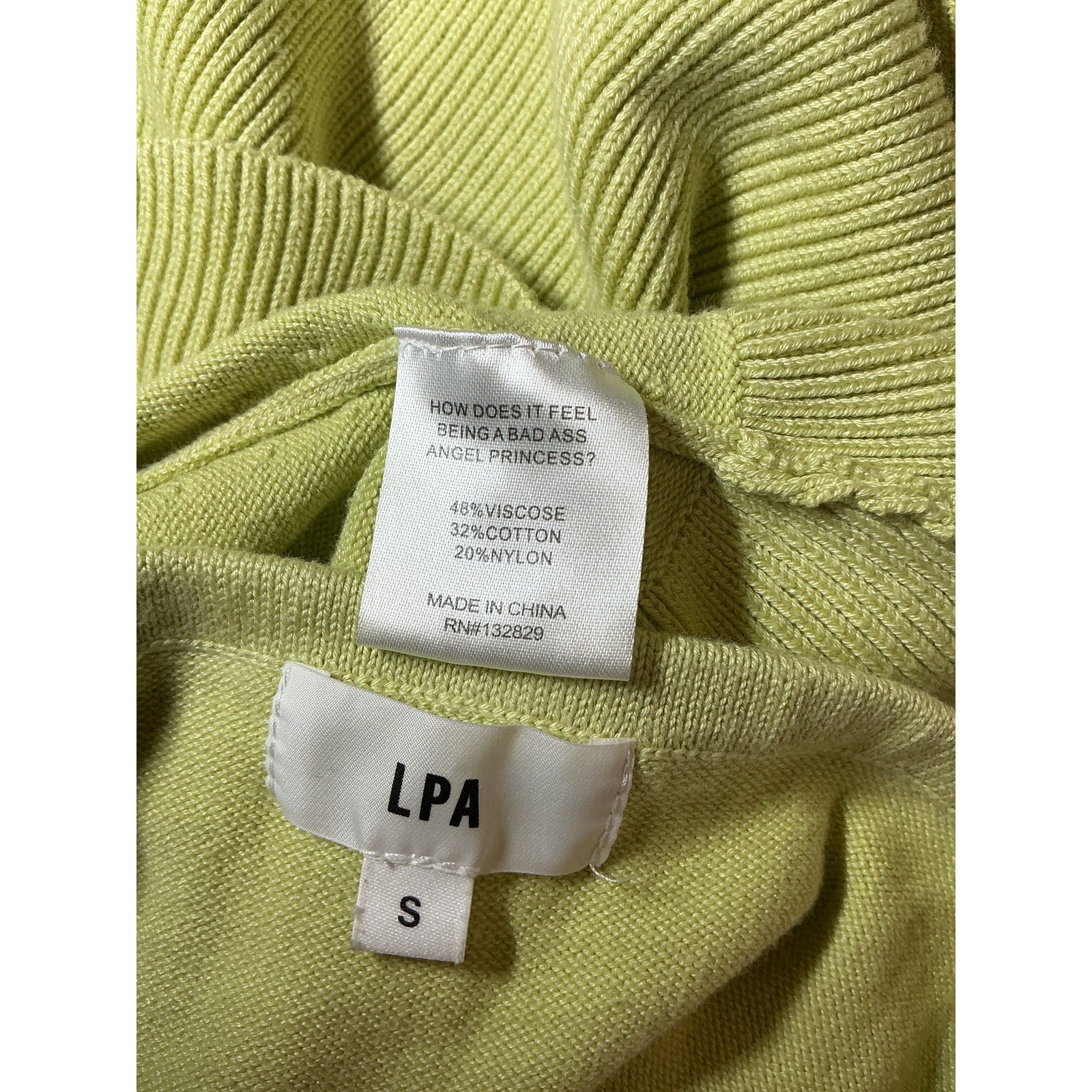 Lpa Aarika Off Shoulder Green Viscose Midi Dress Size S