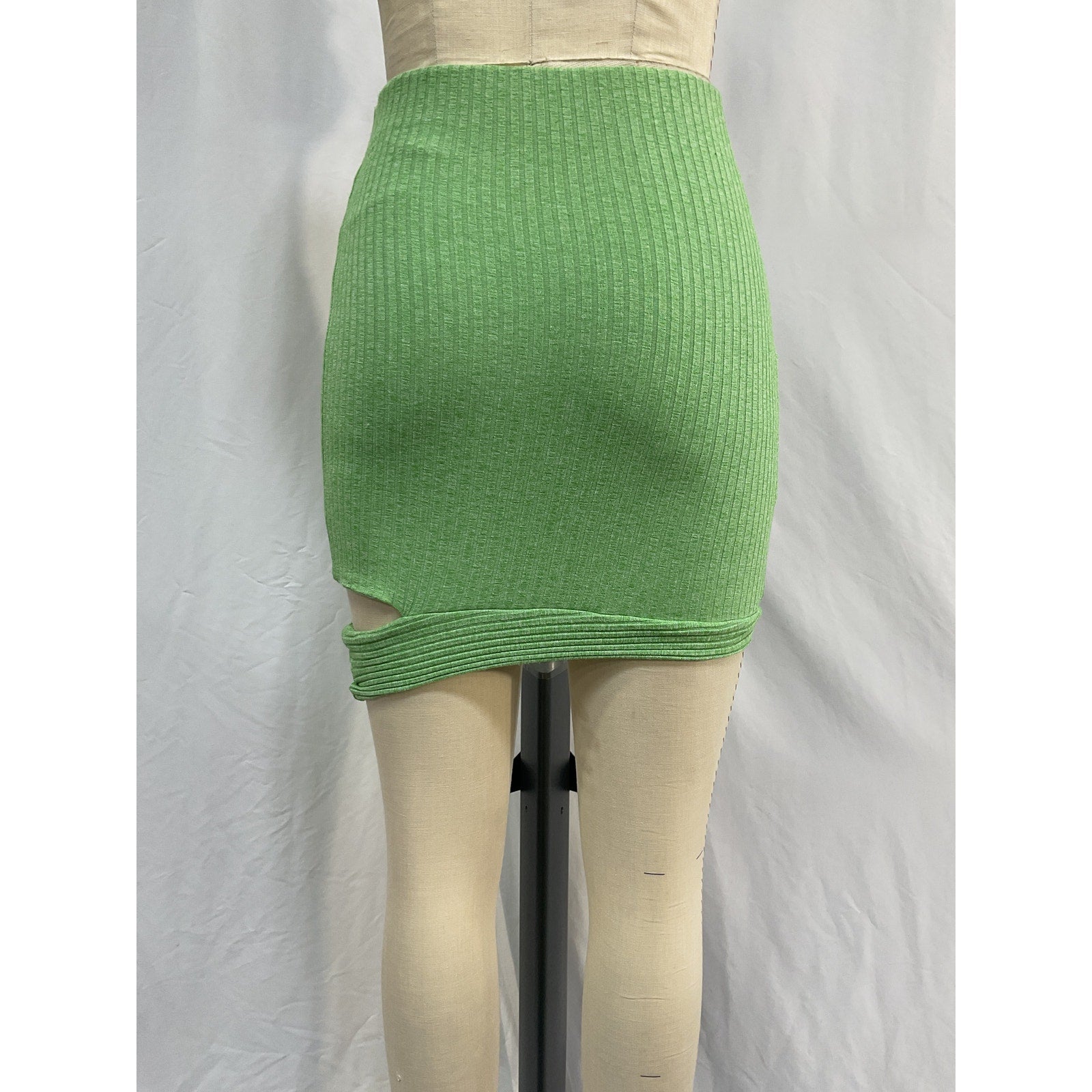 Alix Nyc 'Larue' Green Viscose Mini Skirt Size XS