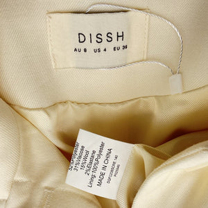 Dissh Longline Beige Jac Trucker Jacket Size 4