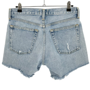 Agolde Distressed Blue Parker Long Shorts Size 27